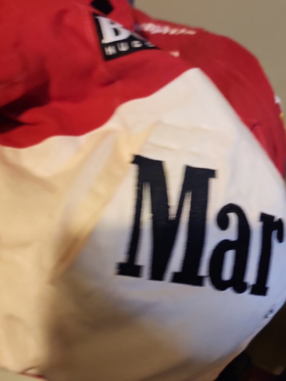 VINTAGE Marlboro Red and White Racing Team Jacket Size  MEDIUM - Picture 12 of 12